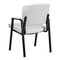 Emma and Oliver Faux Leather Executive Reception Chair with Powder Coated Frame